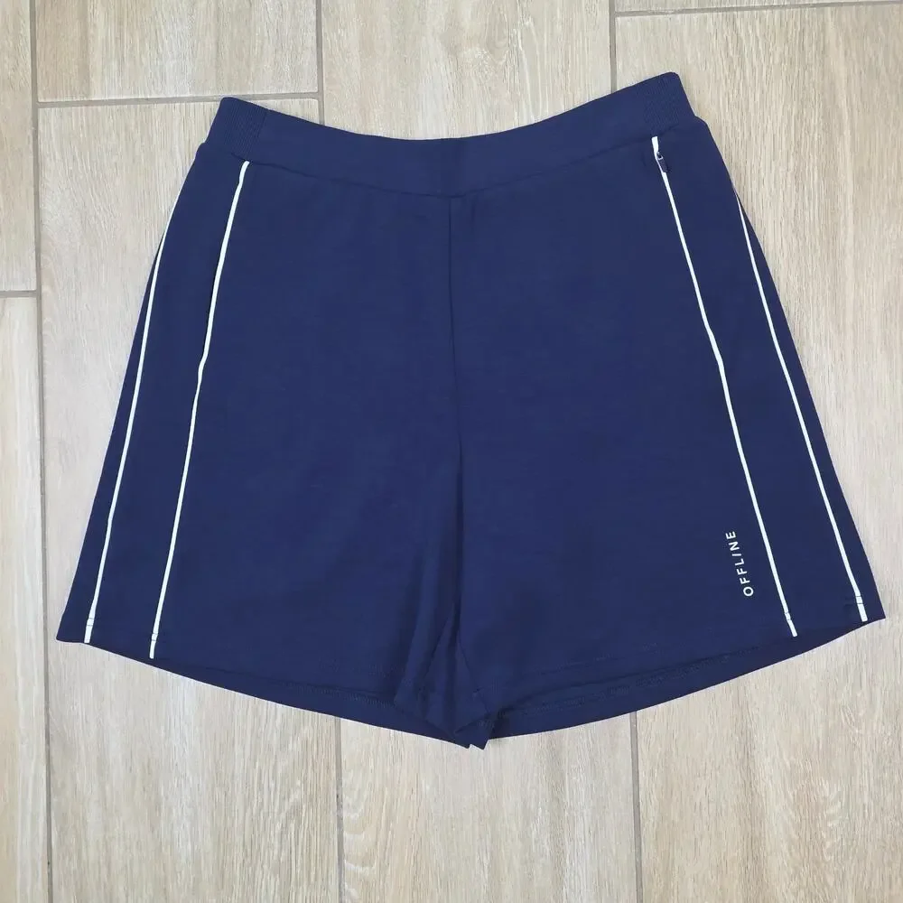 Offline by Aerie Shorts Womens Medium Blue Modal High Rise Lounge Athletic 6.5